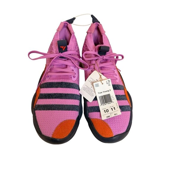 adidas Trae Young 2 Basketball Shoes Pink Black Orange Boost Men\'s Size 10 NWT main image 4